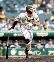 　６回、ソロを放つ佐藤輝