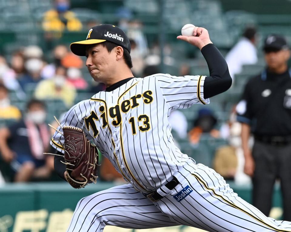 ８回、力投する岩崎（撮影・山口登）