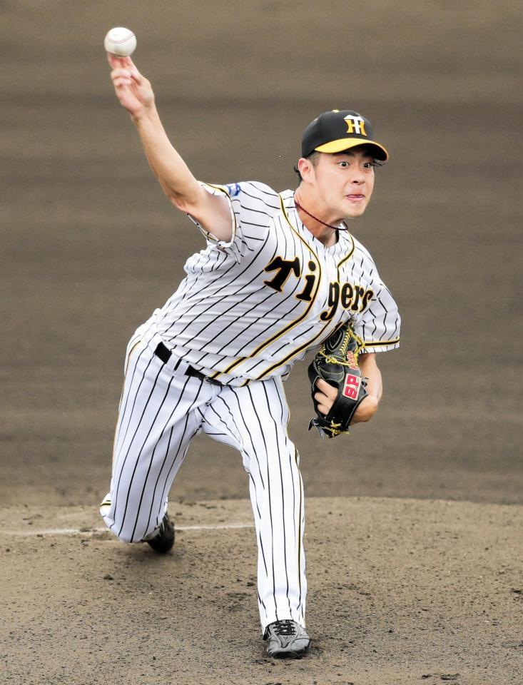 先発し力投する阪神・鈴木翔太（代表撮影）