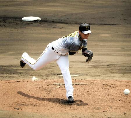 　六回途中を投げ、１失点で８奪三振だった西純