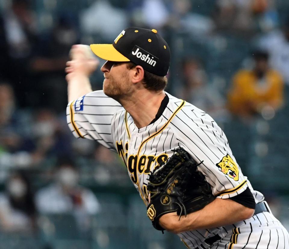 　先発し力投するガンケル