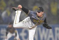 　好投した馬場（撮影・金田祐二）