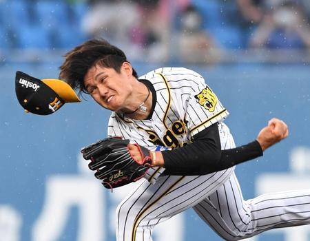 　先発し力投する阪神・西純（撮影・北村雅宏）