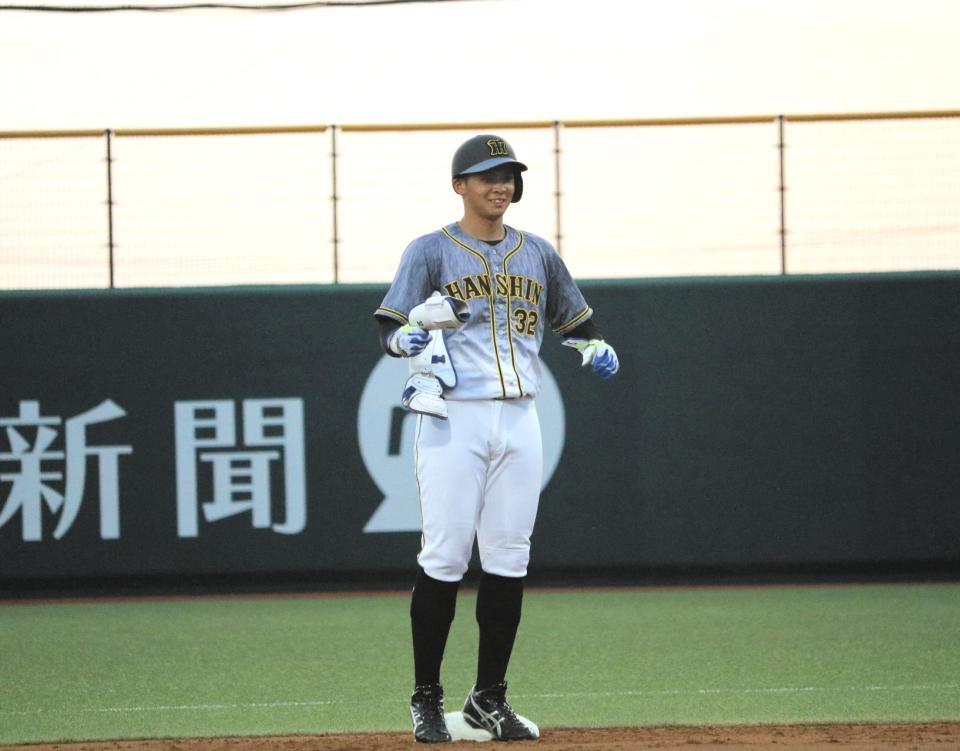 　千賀からの一打に笑顔が咲く井上