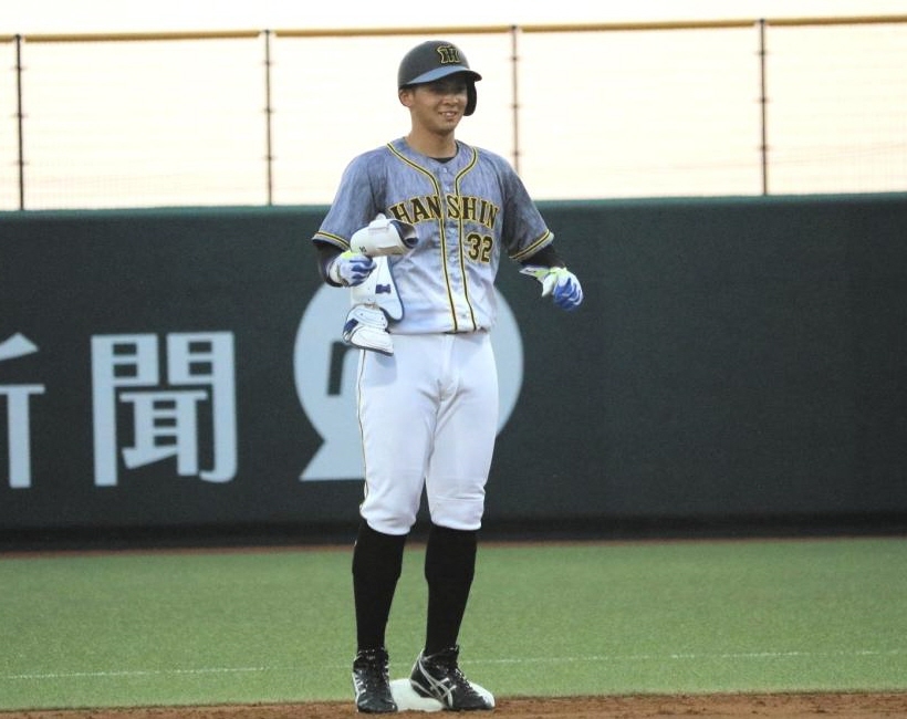 　千賀からの一打に笑顔の井上