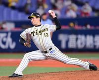 　９回、力投する岩崎