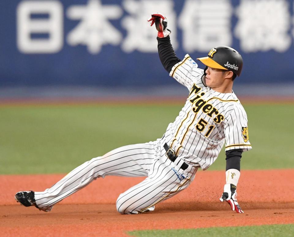 　１回、二盗を決める中野