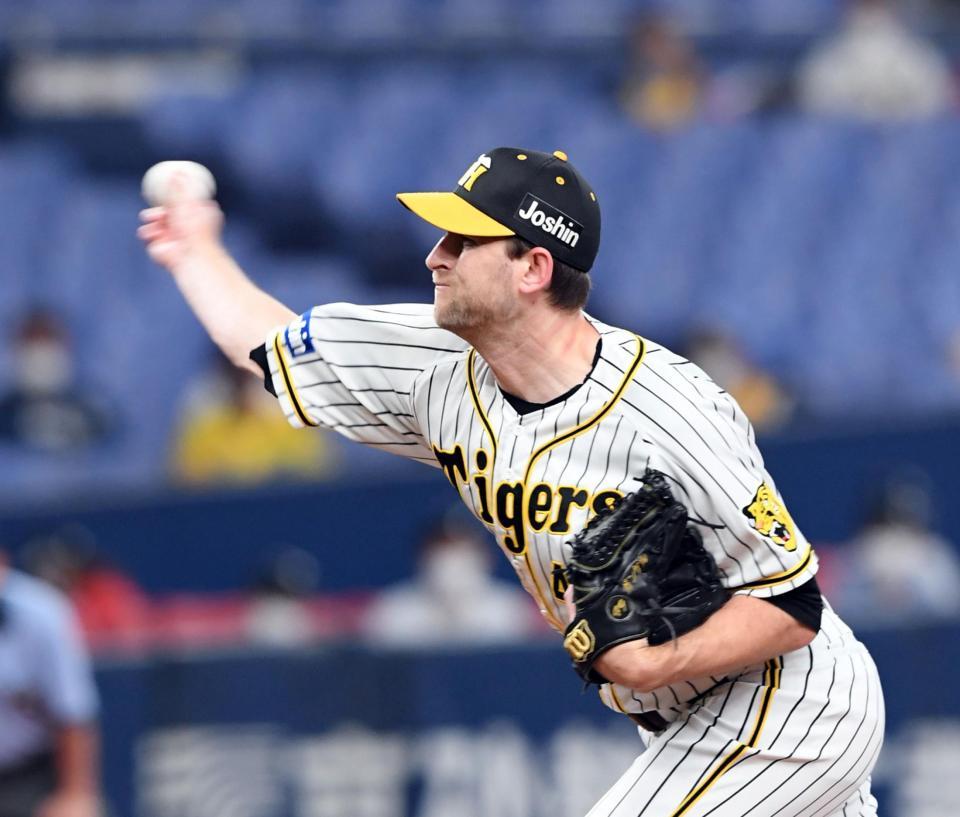 　先発し力投するガンケル（撮影・山口登）