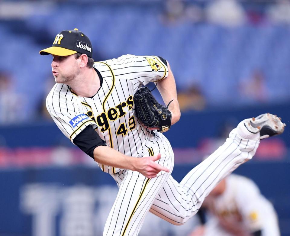 　先発し力投するガンケル（撮影・山口登）