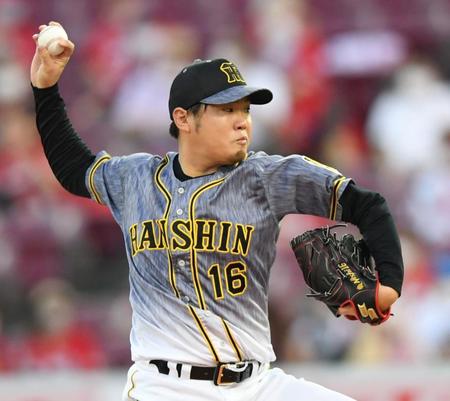 先発し、力投する西勇（撮影・田中太一）