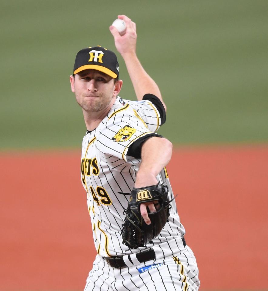 　先発し投げ込むガンケル