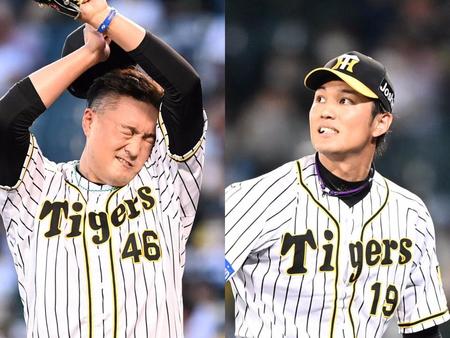 　秋山（左）と藤浪