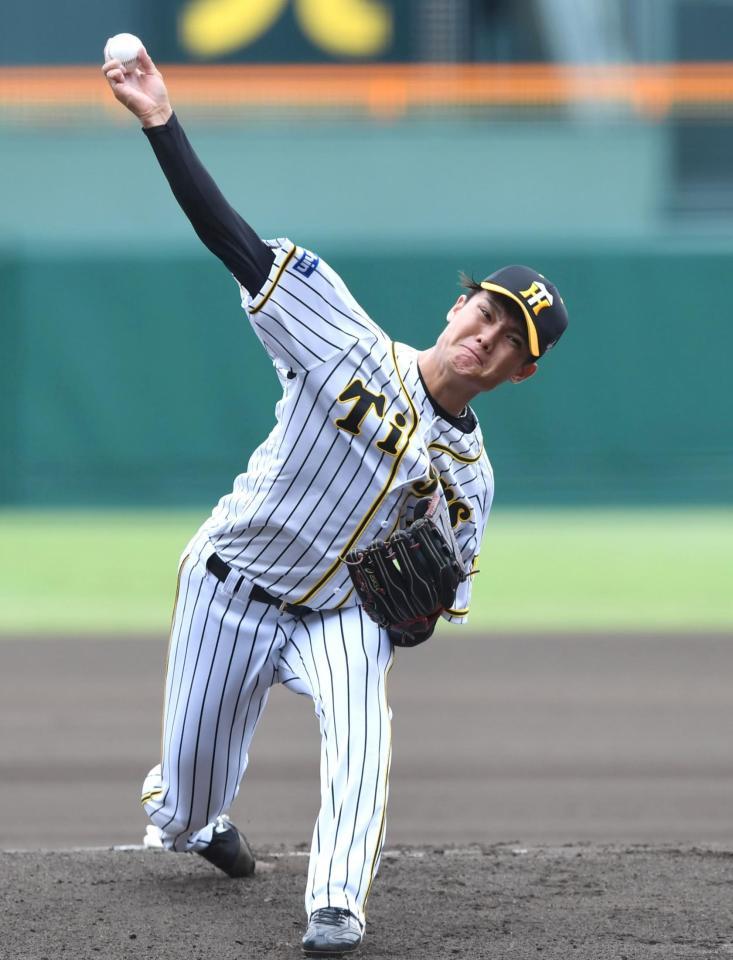 力投する西純（撮影・北村雅宏）