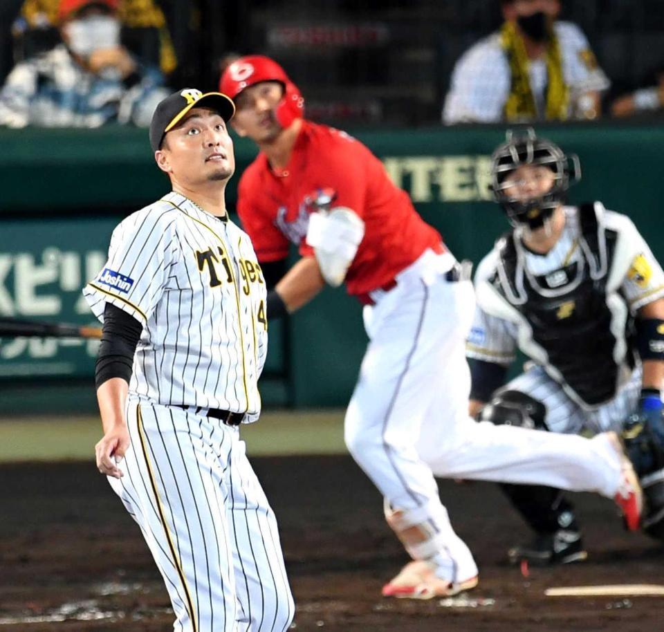 　４回、鈴木誠に先制ソロを許す秋山