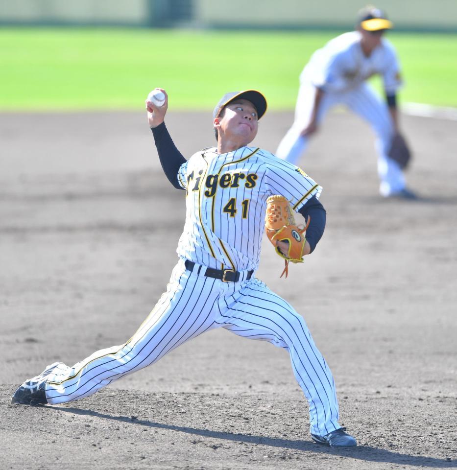 　先発し力投する村上（撮影・吉澤敬太）（代表撮影）　