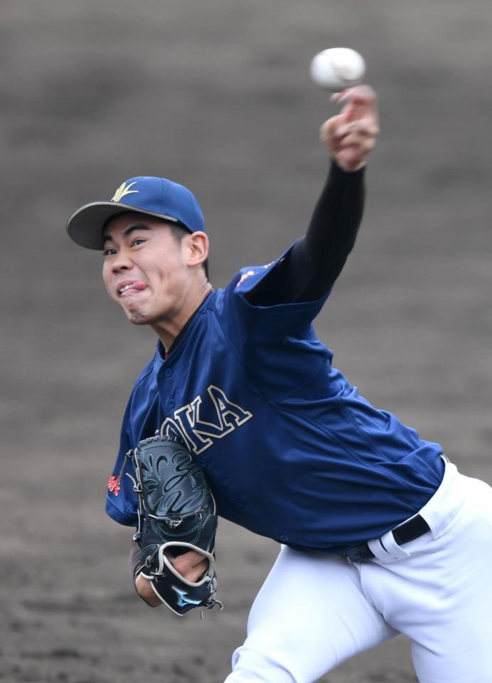 　６回無失点の好投も優勝を逃した創価大・鈴木勇斗（撮影・金田祐二）