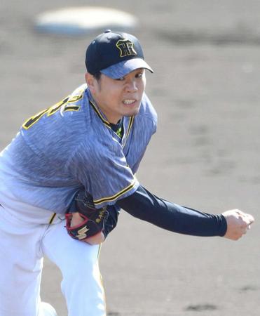 　２回を無失点に抑える好投を見せた西勇（撮影・北村雅宏）　