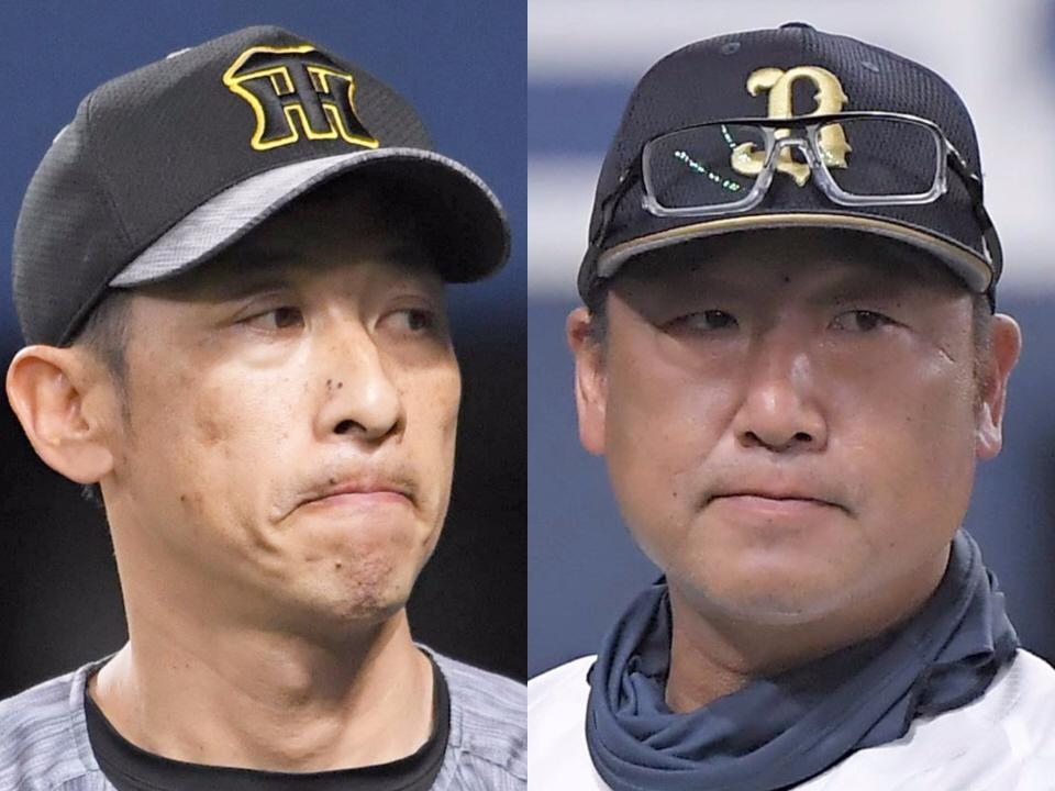 阪神・矢野監督とオリックス中嶋監督