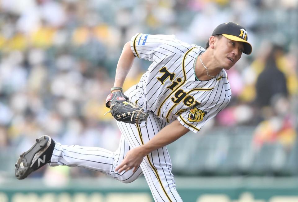 ２番手で力投する伊藤将（撮影・金田祐二）