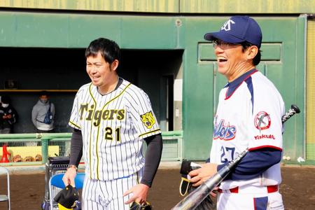 　収録に参加した古田氏（右）と岩田氏（関西テレビ提供）