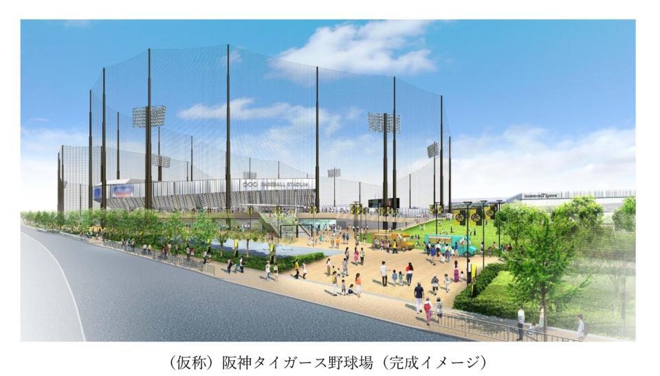 阪神タイガースファーム施設（２軍本拠地）の完成イメージ図（球団提供）