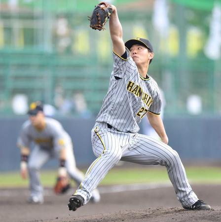 　先発で登板し力投する伊藤将（撮影・西岡正）