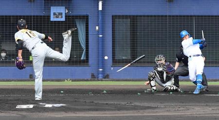 　２回、梅林のバットをへし折る藤浪