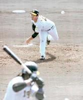 　シート打撃でマルテと対決する桐敷（撮影・田中太一）