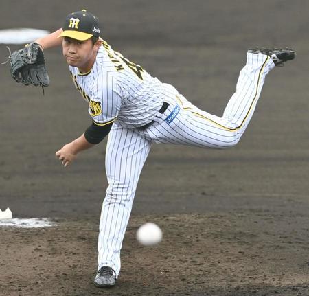 　中日打線相手に力投する桐敷（撮影・飯室逸平）