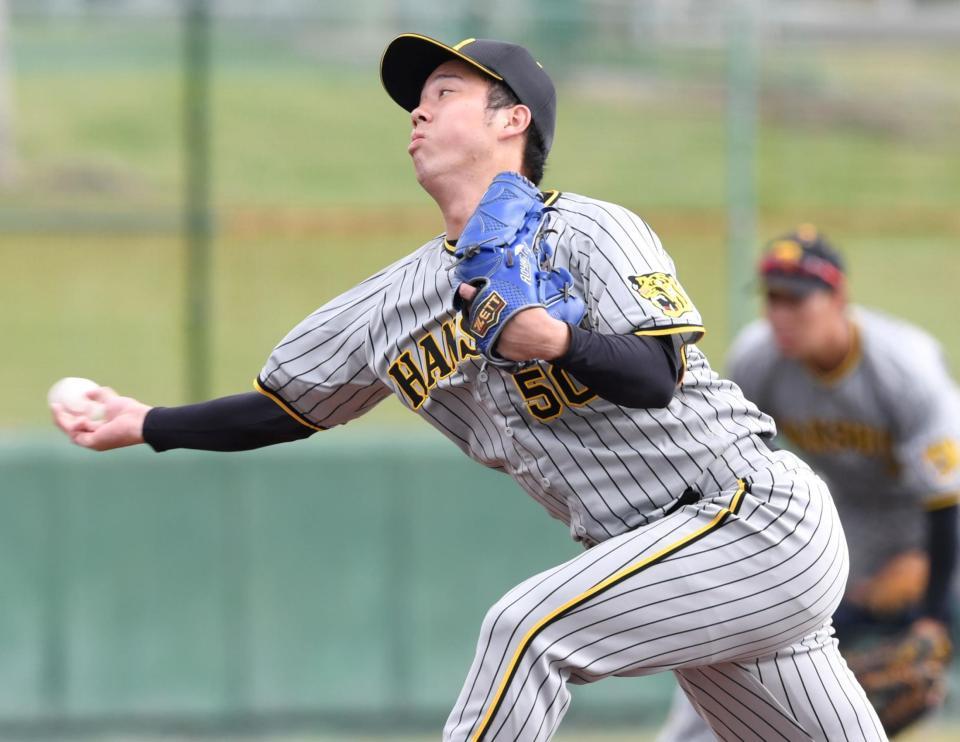 力投する青柳（撮影・棚橋慶太）