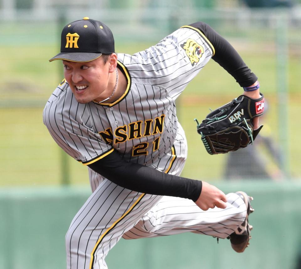 力投する秋山（撮影・棚橋慶太）