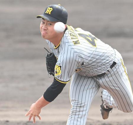 　２回を投げ１失点の桐敷（撮影・田中太一）