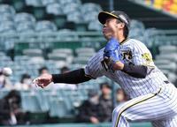 　先発し力投する青柳（撮影・田中太一）