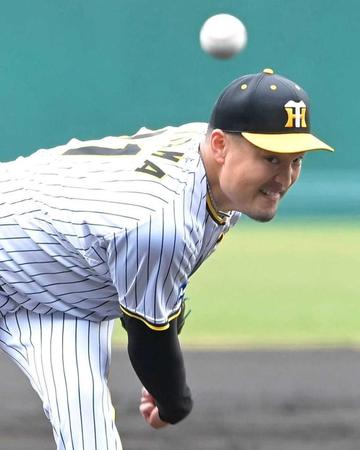 　力投する秋山（撮影・高部洋祐）