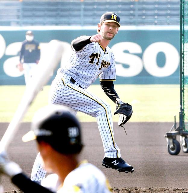 阪神・ケラー スラッターで斬った 甲子園初シートで好感触 江越「キュッと曲がる」