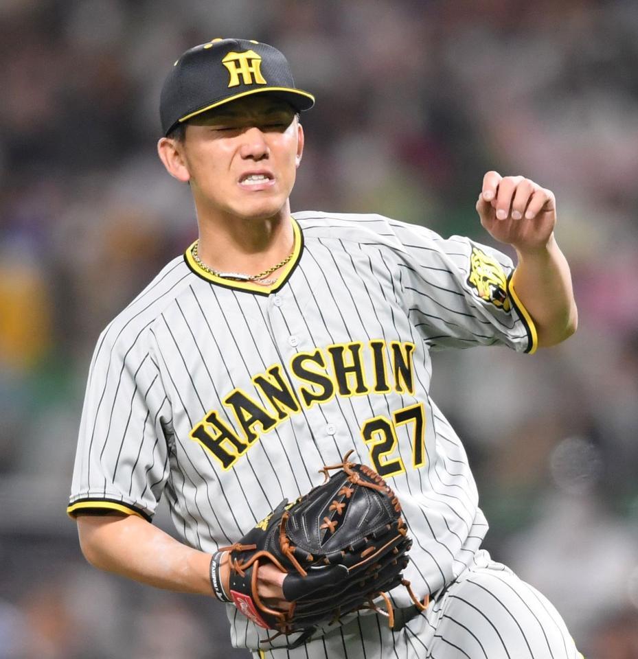 　３回、打者リチャードへの投球後に顔をしかめる伊藤将（撮影・田中太一）