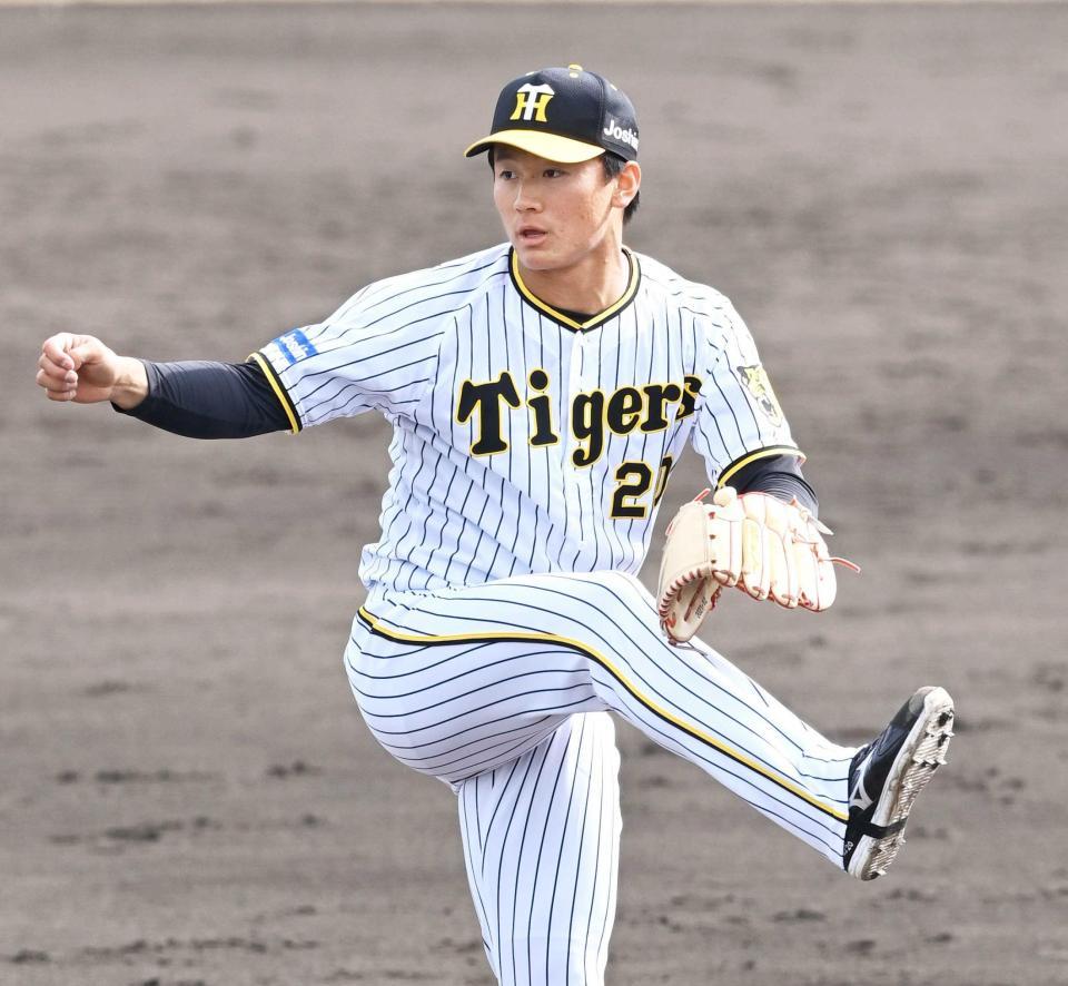 　８回、力一杯投げ込む森木（撮影・田中太一）