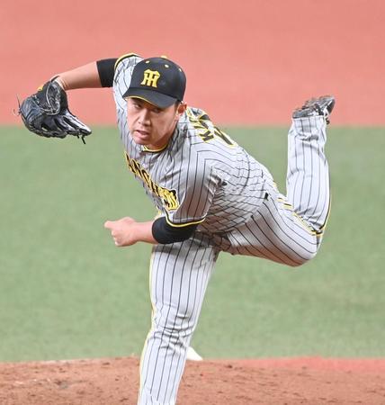 　オリックス打戦相手に力投する先発の桐敷（撮影・飯室逸平）