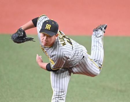 　オリックス打戦相手に力投する先発の桐敷（撮影・飯室逸平）