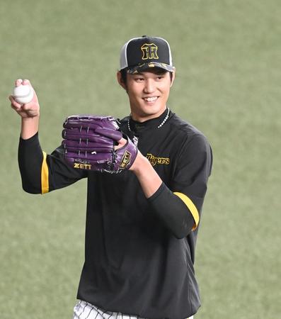 　開幕戦へ向け調整する藤浪（撮影・飯室逸平）