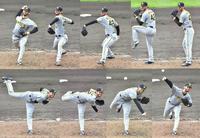 　ウエスタン・オリックス戦で来日初の連投を試したケラーの投球の連続写真