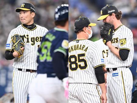 　開幕戦の岩崎（左）とケラー