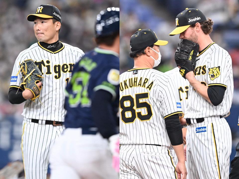 　開幕戦の岩崎（左）とケラー