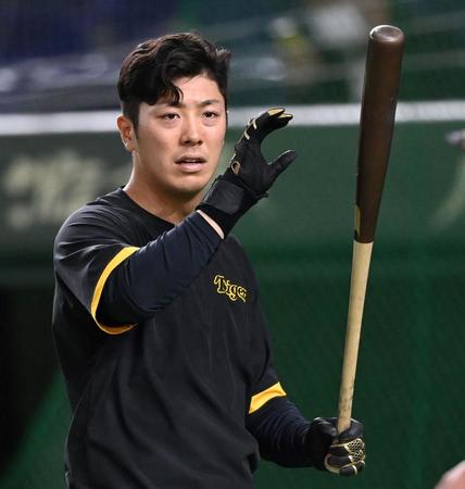 　打撃練習をする豊田（撮影・田中太一）