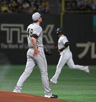 １回、中田に満塁本塁打を浴びたガンケル（撮影・堀内翔）