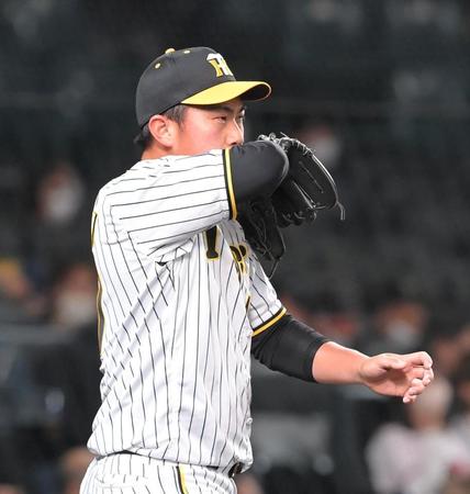 　１２回、大田に３点打を許し、険しい表情を見せる桐敷（撮影・高部洋祐）