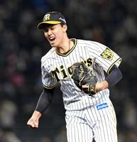 阪神タイガース　湯浅投手レプリカユニフォーム 大人の上質 阪神タイガース 湯浅京己 レプリカユニフォーム L