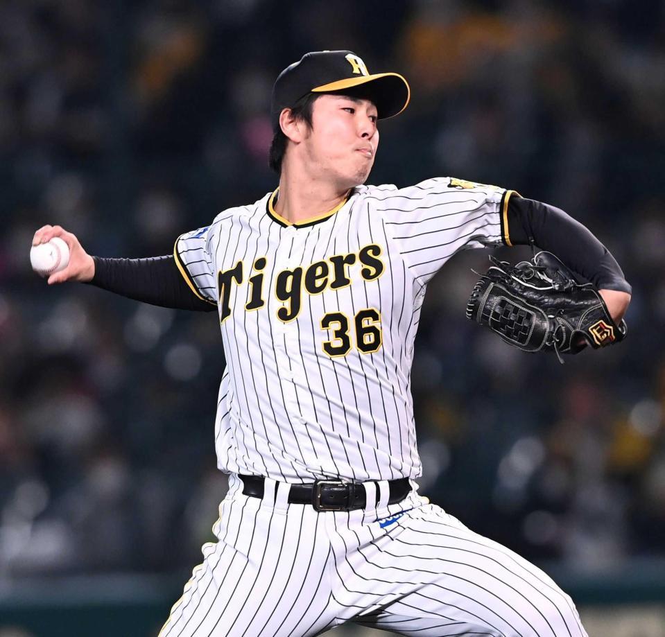 　５回途中から登板し無失点に抑える浜地（撮影・田中太一）