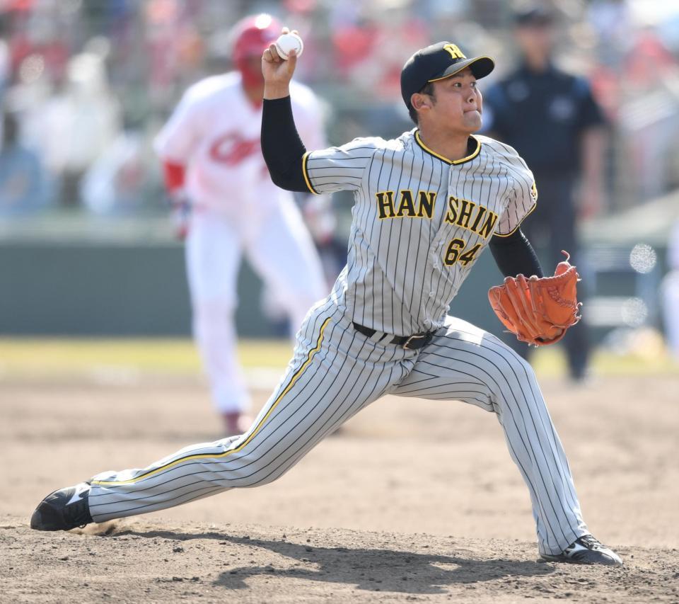 　力投する岡留（撮影・石井剣太郎）