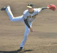 　２番手で５イニングを投げ２失点の才木（撮影・神子素慎一）